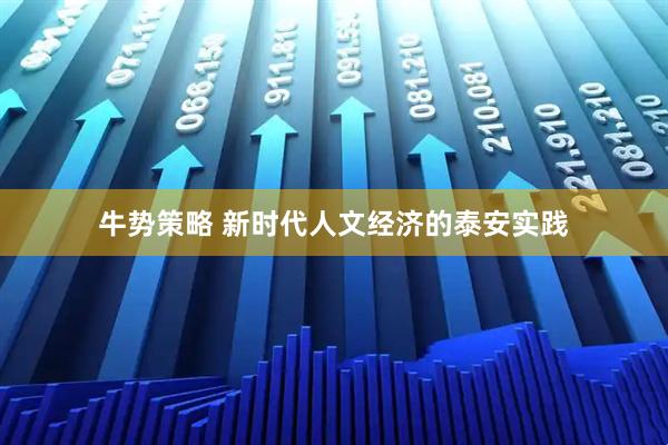 牛势策略 新时代人文经济的泰安实践