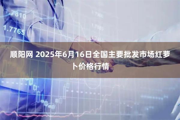 顺阳网 2025年6月16日全国主要批发市场红萝卜价格行情