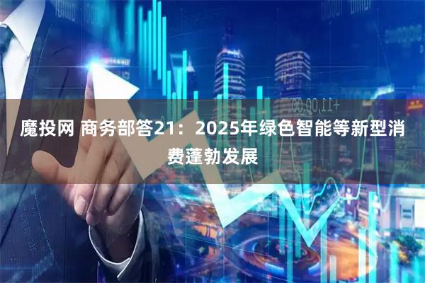 魔投网 商务部答21：2025年绿色智能等新型消费蓬勃发展